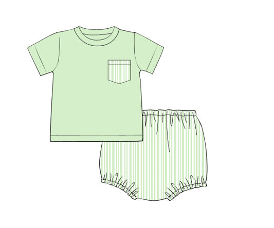 PREORDER 49: SUMMER PT 2 - Lime Garden Boy Diaper Set