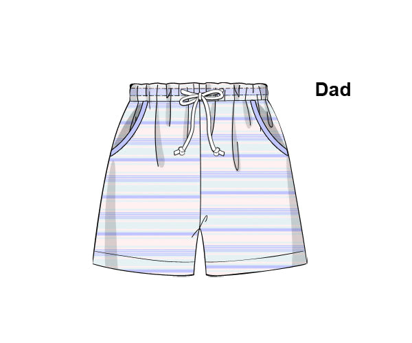 PREORDER 61: SPRING 2 - Spring Patchwork & Stripes Dad Trunks