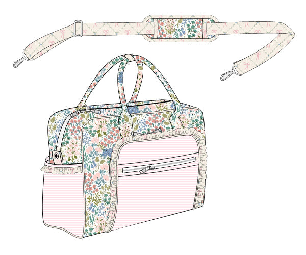 PREORDER 49: SUMMER PT 2 - Tea Room Floral & Bows Duffel Bag