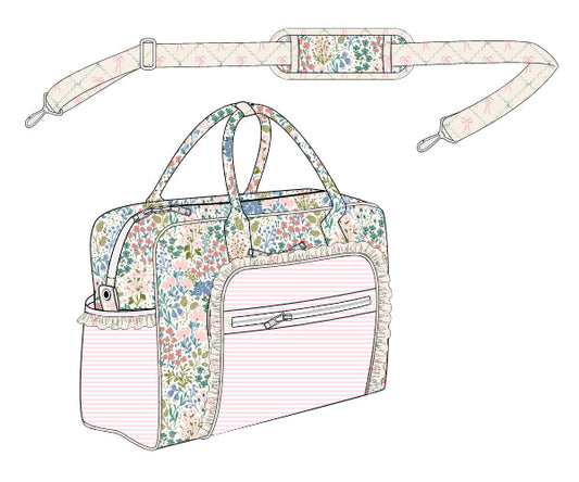 PREORDER 49: SUMMER PT 2 - Tea Room Floral & Bows Duffel Bag