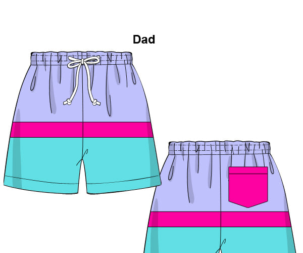 PREORDER 61: SPRING 2 - Cotton Candy Splash Dad Trunks