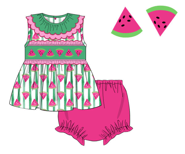 PREORDER 61: SPRING 2 - Watermelon Sugar Girl Diaper Set