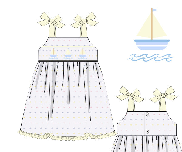PREORDER 61: SPRING 2 - Sail Away Girl Dress