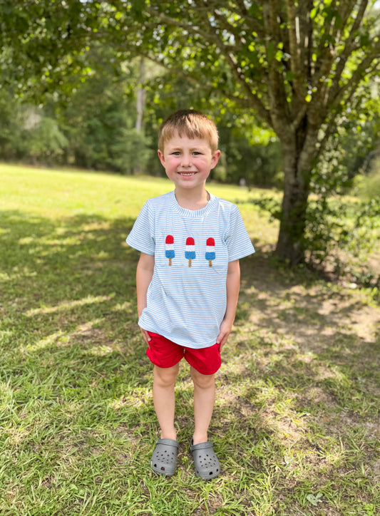 RTS - French Knot Bomb Pops Boy Shortie Set