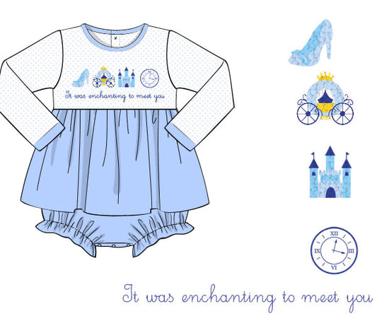 PREORDER 45: RERUNS - French Knot Enchanted Girl Skirted Bubble