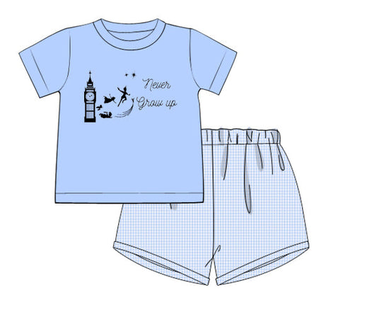 PREORDER 45: RERUNS - Never Grow Up Boy Shortie Set