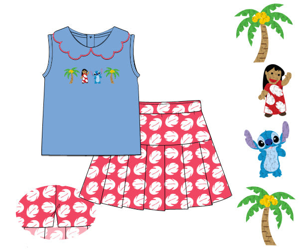 PREORDER 61: SPRING 2 - Ohana Girl Skort Set