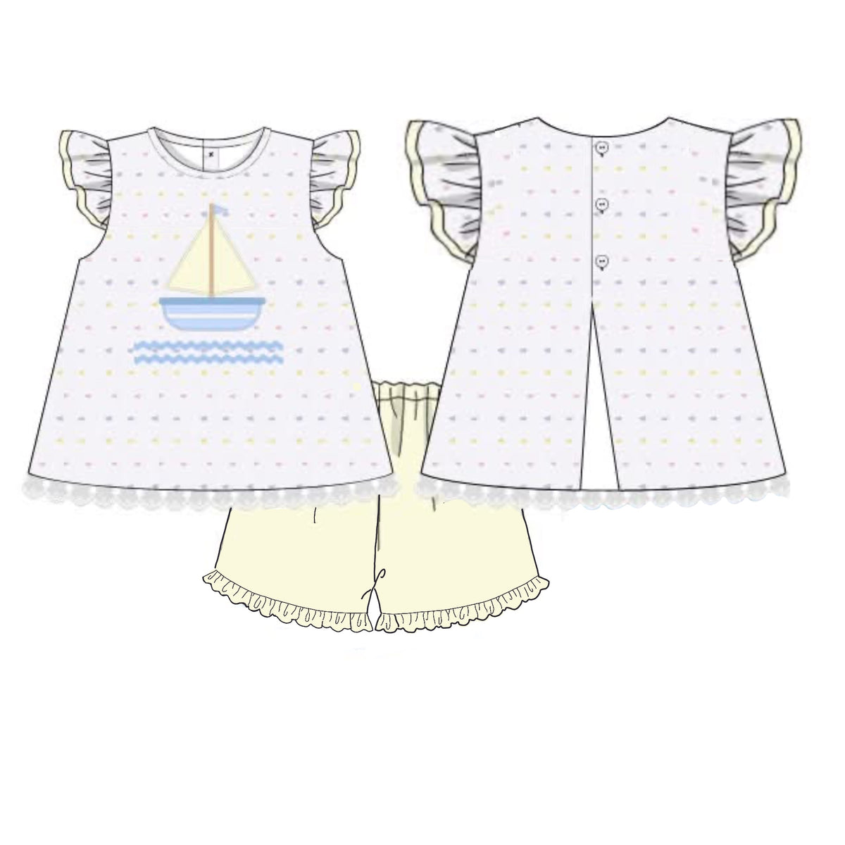 PREORDER 61: SPRING 2 - Sail Away Girl Short Set