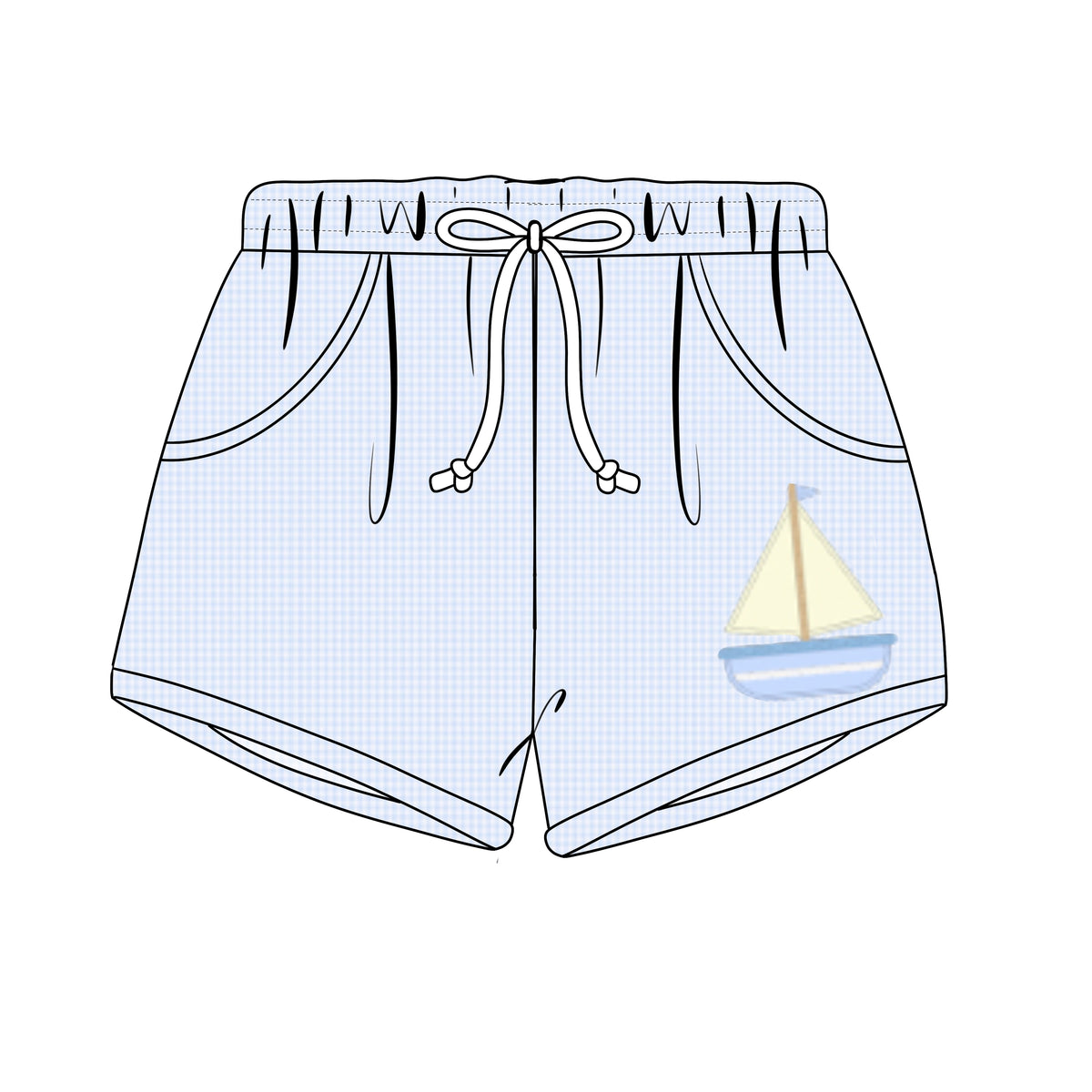 PREORDER 61: SPRING 2 - Sail Away Boy Shortie Trunks