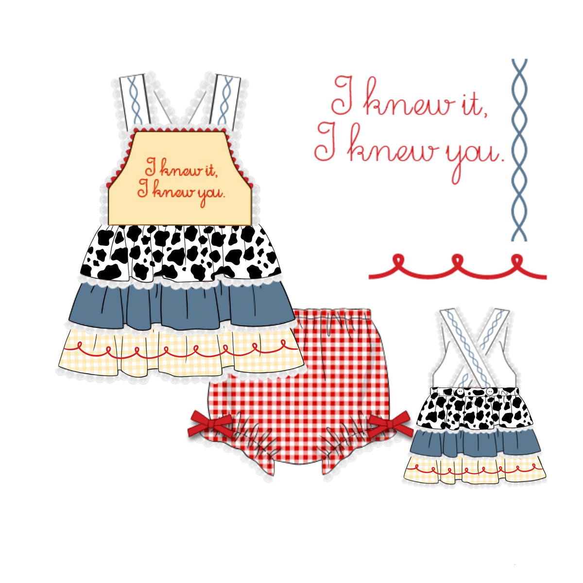 PREORDER 61: SPRING 2 - I Knew You Girl Diaper Set