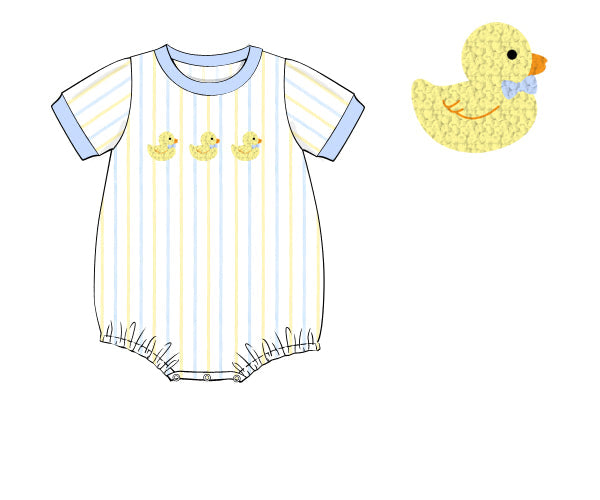 PREORDER 61: SPRING 2 - French Knot Duckies Boy Bubble