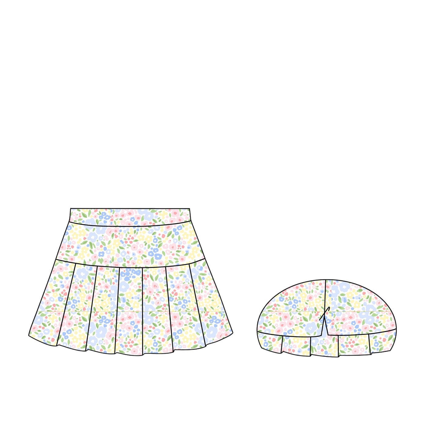 PREORDER 48: SUMMER 1 - Summer Mix/Match - Allora Floral Skort