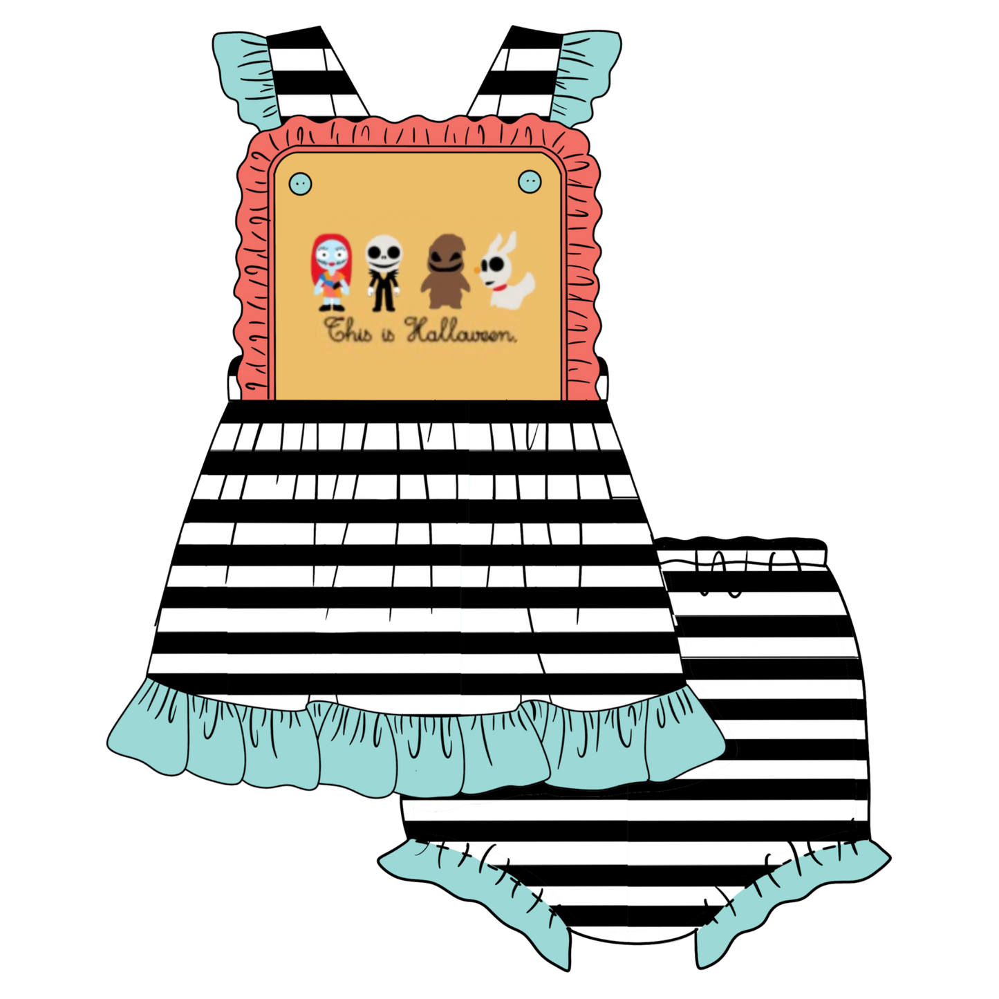 PREORDER 41: FALL PT 2 - This Is Halloween Girl Diaper Set
