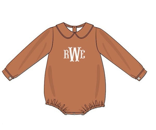 RTS - Rust Family Floral Boy Bubble - NO MONOGRAM