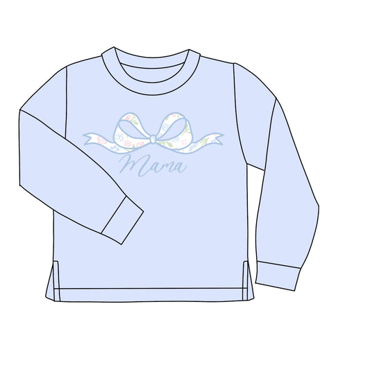 RTS - Winter Sweaters - Applique Ollie Floral Monogram Name Mom Sweater  - NO MONOGRAM