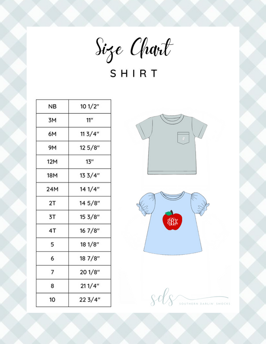 SHIRT SIZE CHART